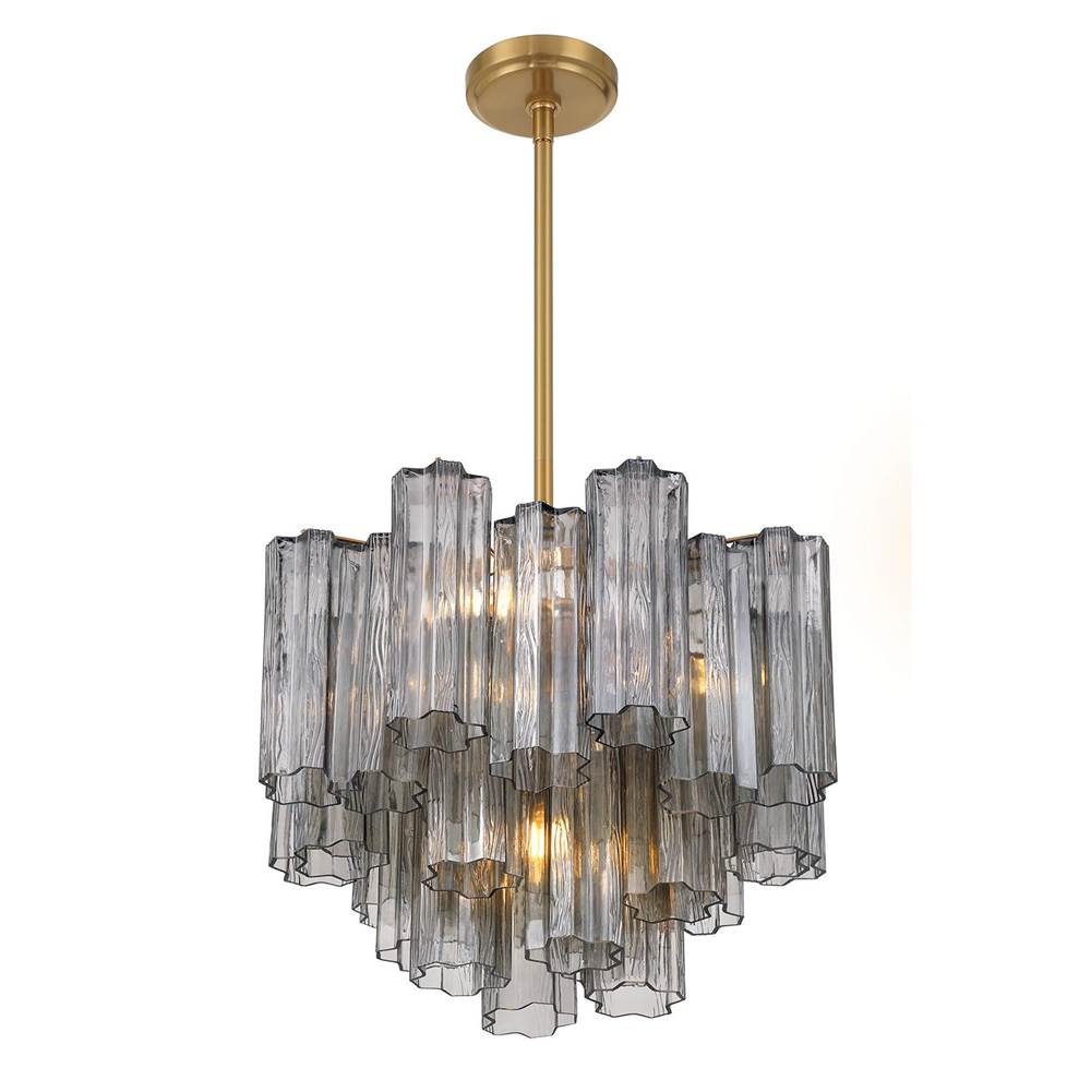 Crystorama ADD-300-AG-SM Aged Brass Addis 4 Light Aged Brass Mini Chandelier Image 5