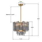 Crystorama ADD-300-AG-SM Aged Brass Addis 4 Light Aged Brass Mini Chandelier Image 2