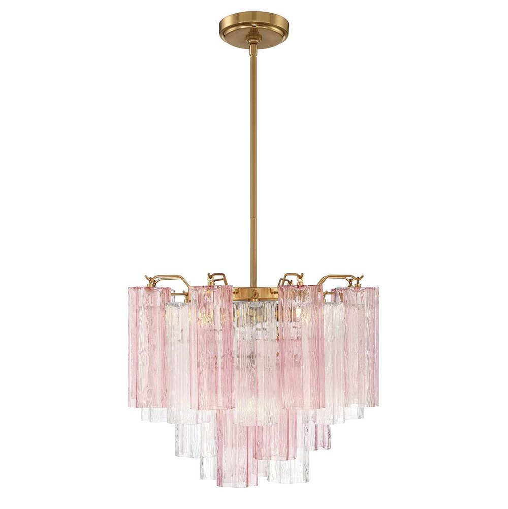 Crystorama ADD-300-AG-SP Aged Brass Addis 4 Light Aged Brass Mini Chandelier Image 5