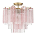 Crystorama Addis 4 Light Aged Brass Semi Flush Mount