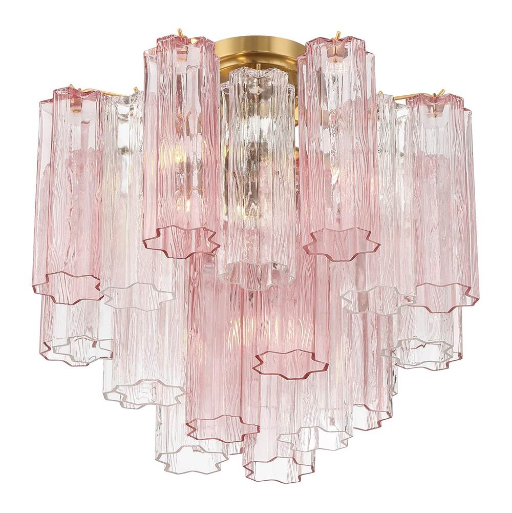 Crystorama ADD-300-AG-SP_CEILING Aged Brass Addis 4 Light Aged Brass Semi Flush Mount Image 6