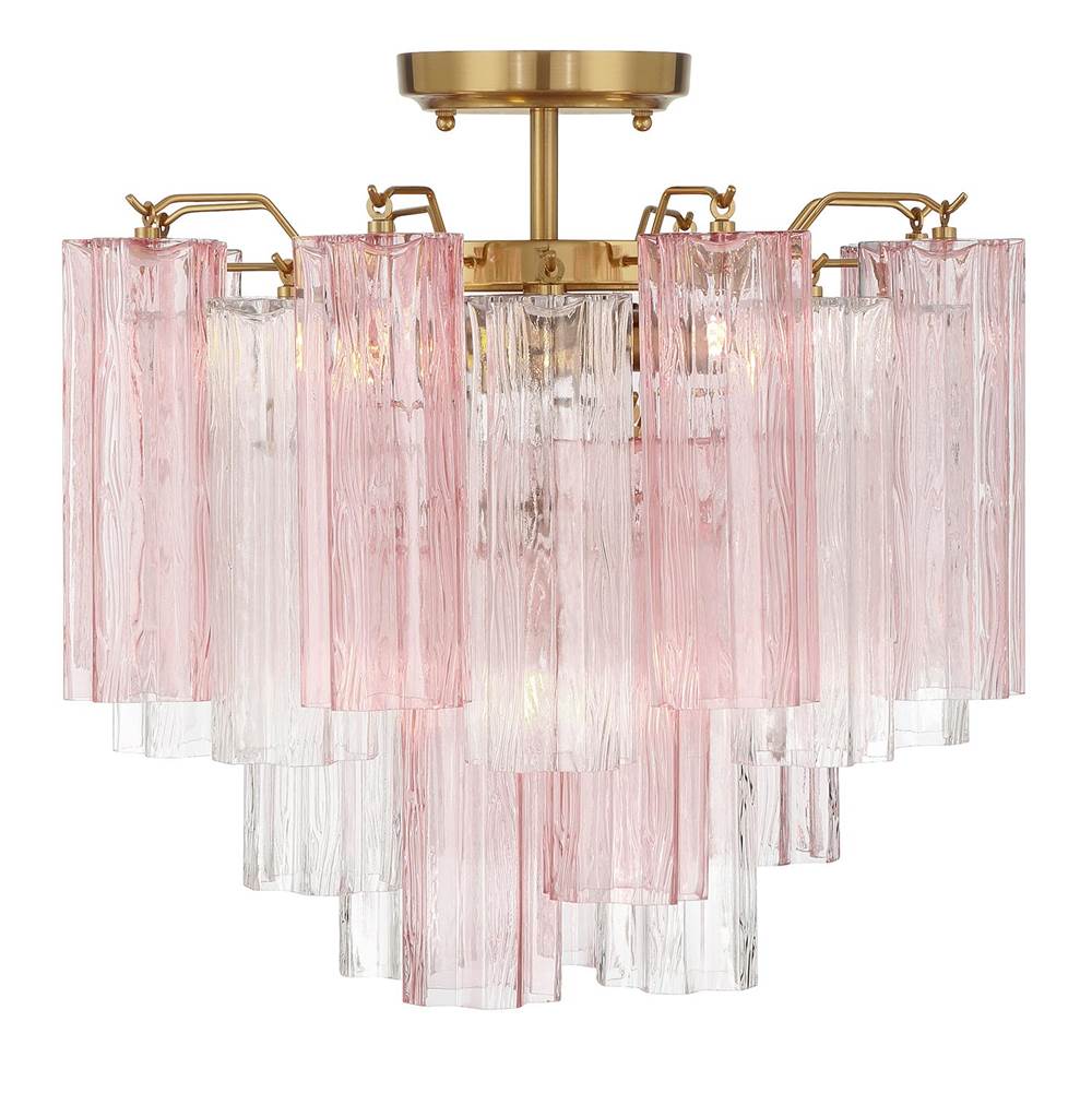 Crystorama ADD-300-AG-SP_CEILING Aged Brass Addis 4 Light Aged Brass Semi Flush Mount Image 5