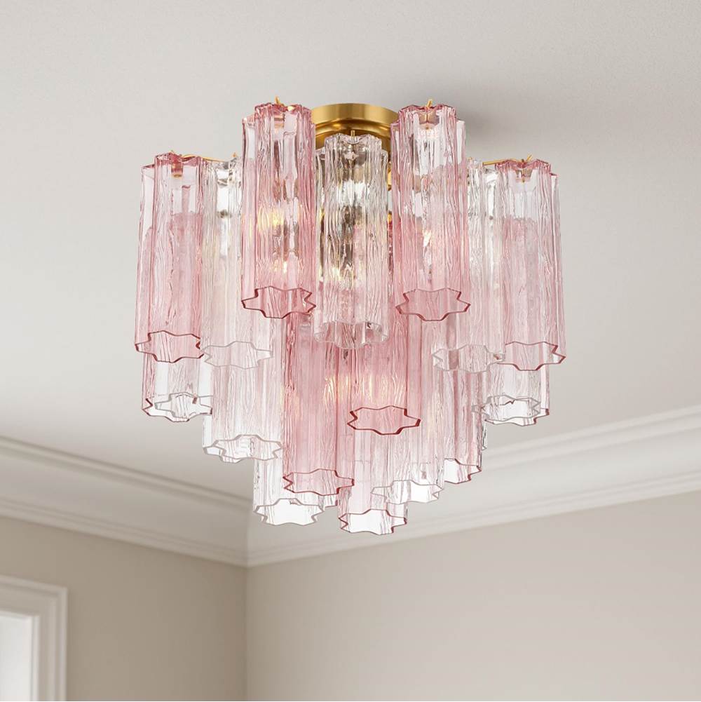 Crystorama ADD-300-AG-SP_CEILING Aged Brass Addis 4 Light Aged Brass Semi Flush Mount Image 3
