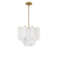 Crystorama ADD-300-AG-WH Aged Brass Addis 4 Light Aged Brass Chandelier Image 1