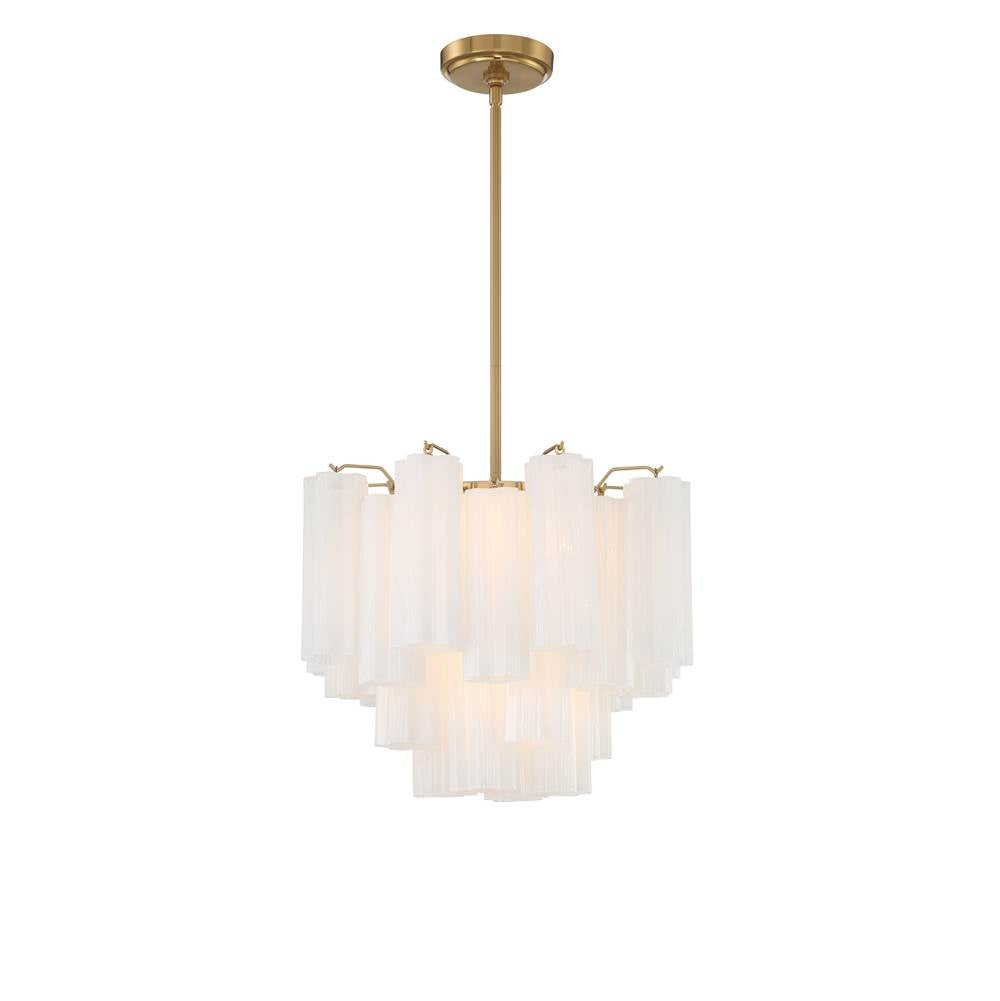 Crystorama Addis 4 Light Aged Brass Chandelier