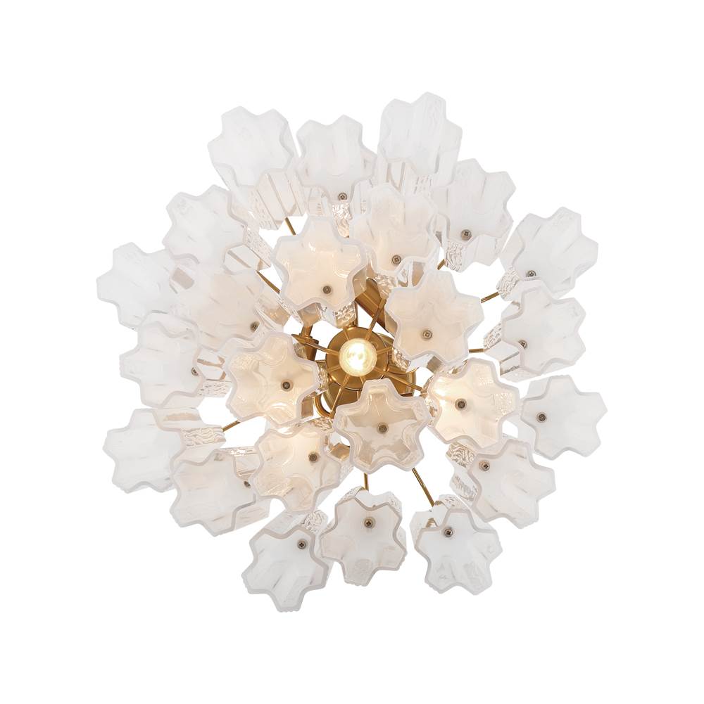 Crystorama ADD-300-AG-WH Aged Brass Addis 4 Light Aged Brass Chandelier Image 3