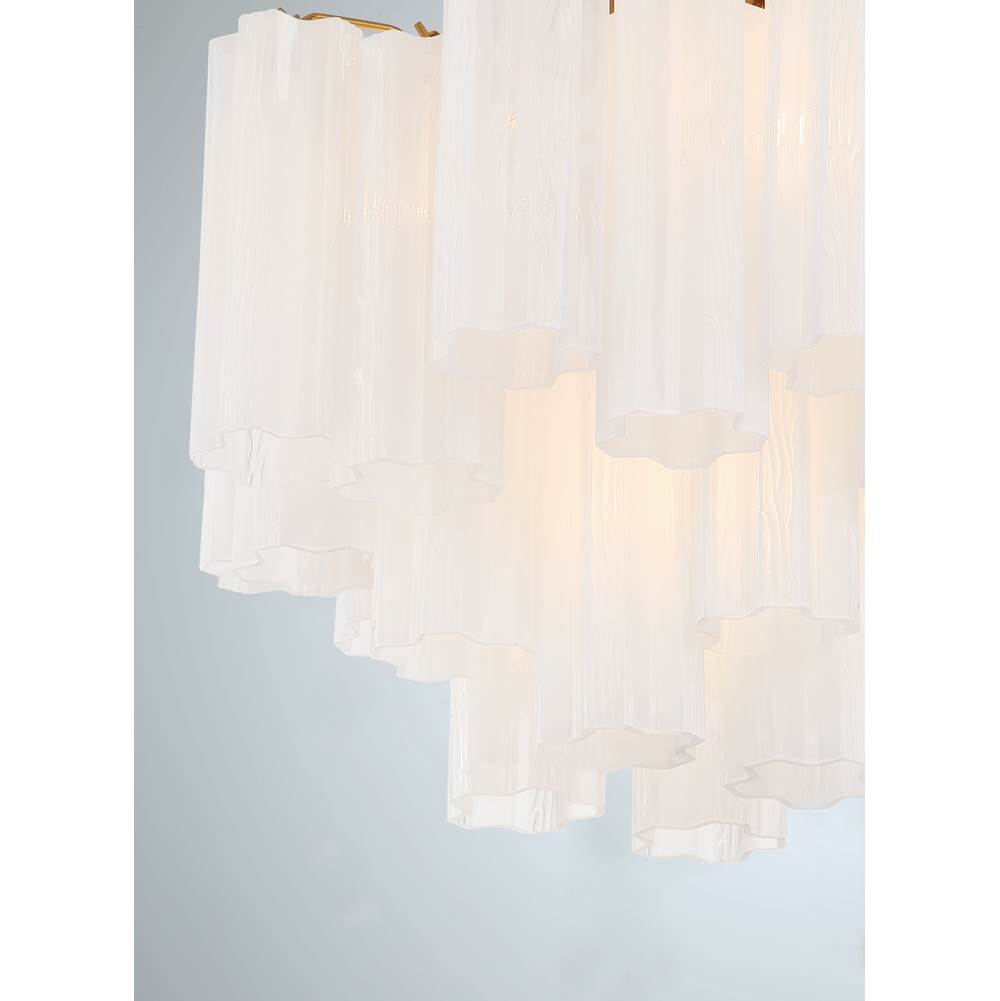 Crystorama ADD-300-AG-WH Aged Brass Addis 4 Light Aged Brass Chandelier Image 2