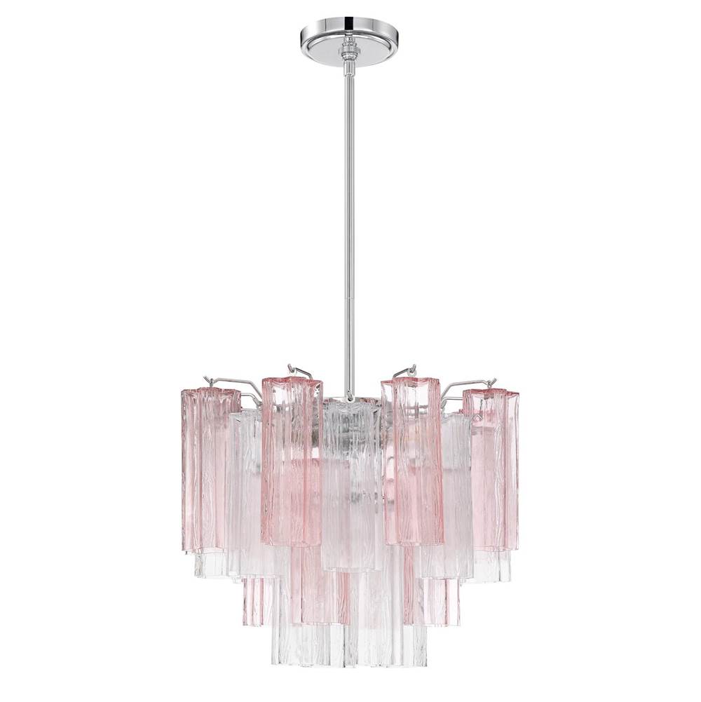 Crystorama Addis 4 Light Aged Brass Mini Chandelier