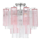 Crystorama Addis 4 Light Aged Brass Semi Flush Mount