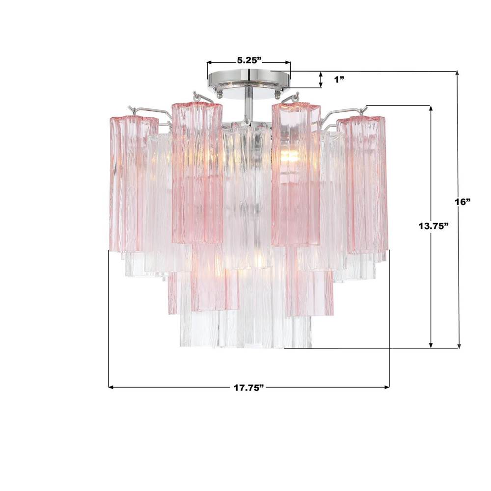 Crystorama ADD-300-CH-SP_CEILING Polished Chrome Addis 4 Light Polished Chrome Semi Flush Mount Image 2