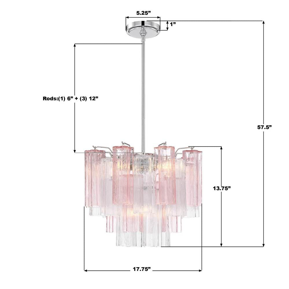 Crystorama ADD-300-CH-SP Polished Chrome Addis 4 Light Polished Chrome Mini Chandelier Image 2