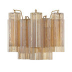 Crystorama ADD-302-AG-AM Aged Brass Addis 2 Light Aged Brass Wall Mount Image 1