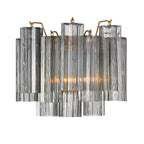 Crystorama ADD-302-AG-SM Aged Brass Addis 2 Light Aged Brass Sconce Image 1