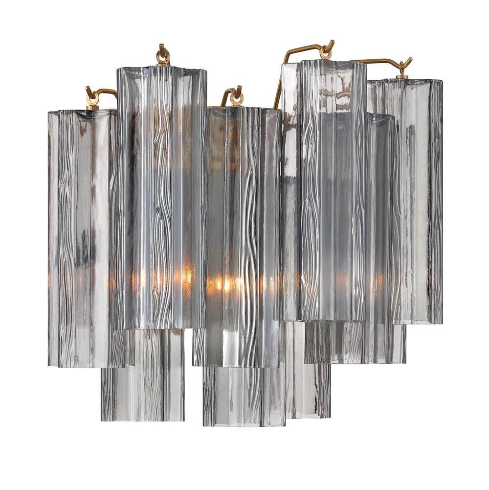 Crystorama ADD-302-AG-SM Aged Brass Addis 2 Light Aged Brass Sconce Image 7