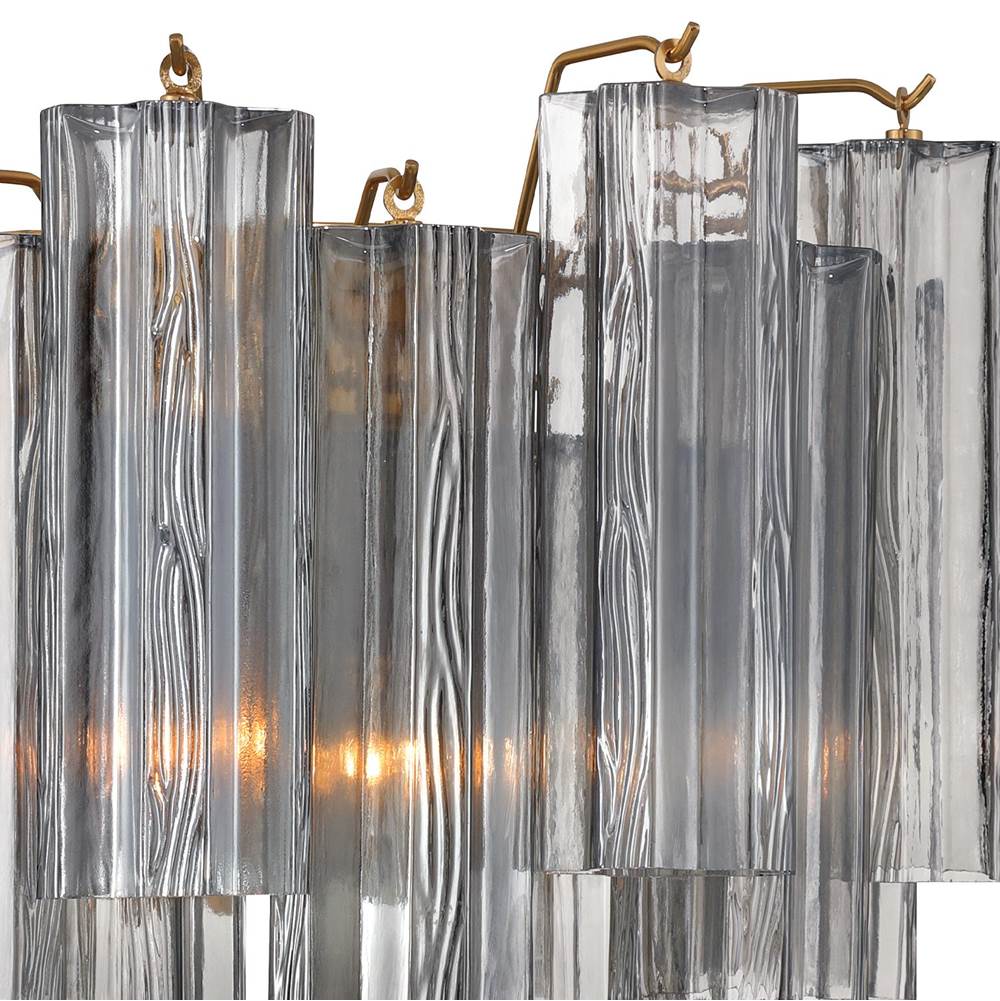 Crystorama ADD-302-AG-SM Aged Brass Addis 2 Light Aged Brass Sconce Image 5