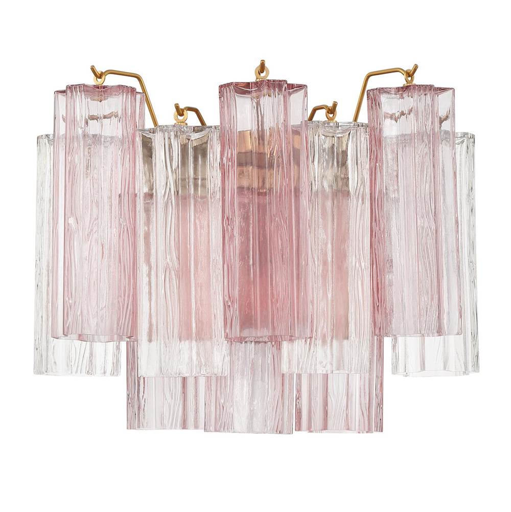 Crystorama ADD-302-AG-SP Aged Brass Addis 2 Light Aged Brass Sconce Image 8