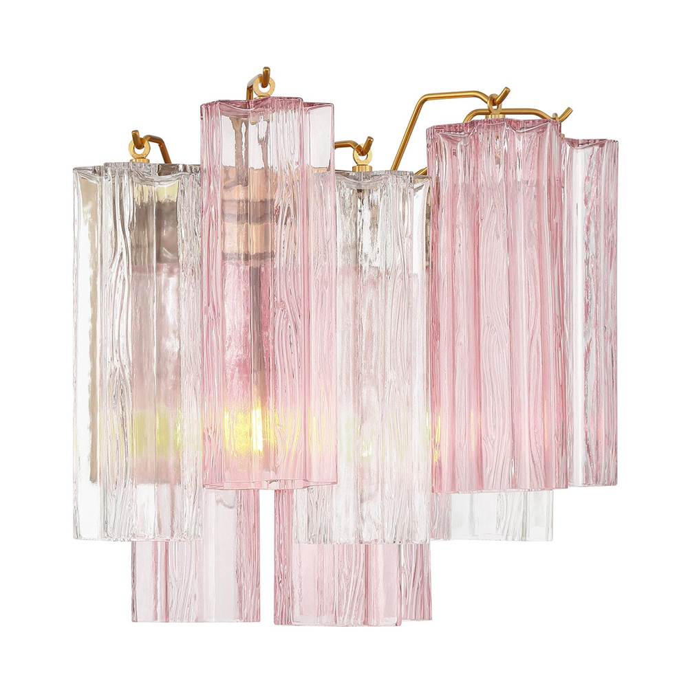Crystorama ADD-302-AG-SP Aged Brass Addis 2 Light Aged Brass Sconce Image 7
