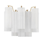 Crystorama ADD-302-AG-WH Aged Brass Addis 2 Light Aged Brass Wall Mount Image 1
