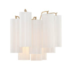 Crystorama ADD-302-AG-WH Aged Brass Addis 2 Light Aged Brass Wall Mount Image 3