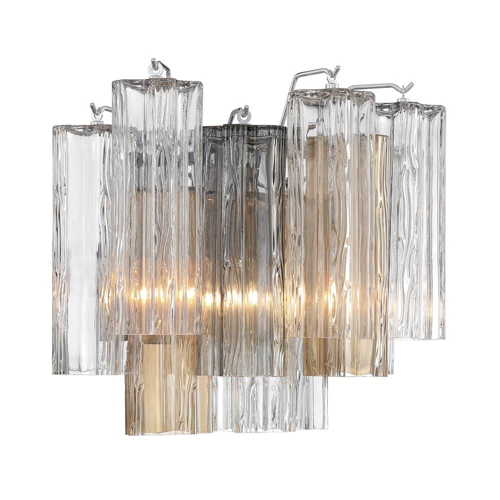 Crystorama ADD-302-CH-AU Polished Chrome Addis 2 Light Polished Chrome Wall Mount Image 3