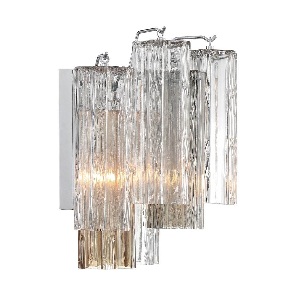 Crystorama ADD-302-CH-AU Polished Chrome Addis 2 Light Polished Chrome Wall Mount Image 2