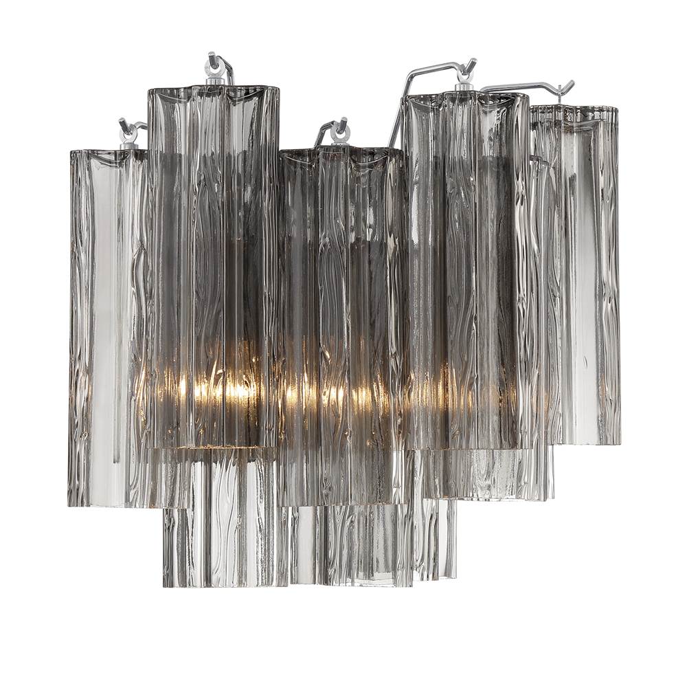 Crystorama ADD-302-CH-SM Polished Chrome Addis 2 Light Polished Chrome Wall Mount Image 3