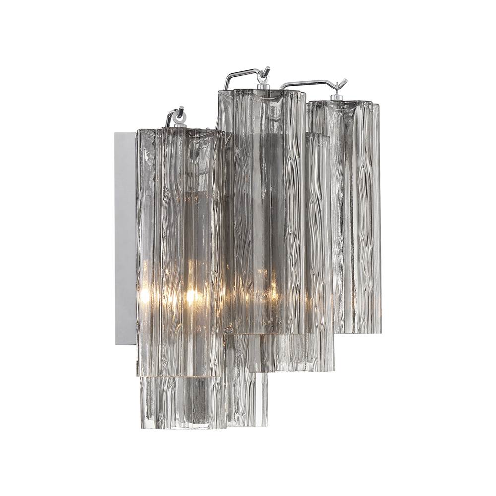 Crystorama ADD-302-CH-SM Polished Chrome Addis 2 Light Polished Chrome Wall Mount Image 2