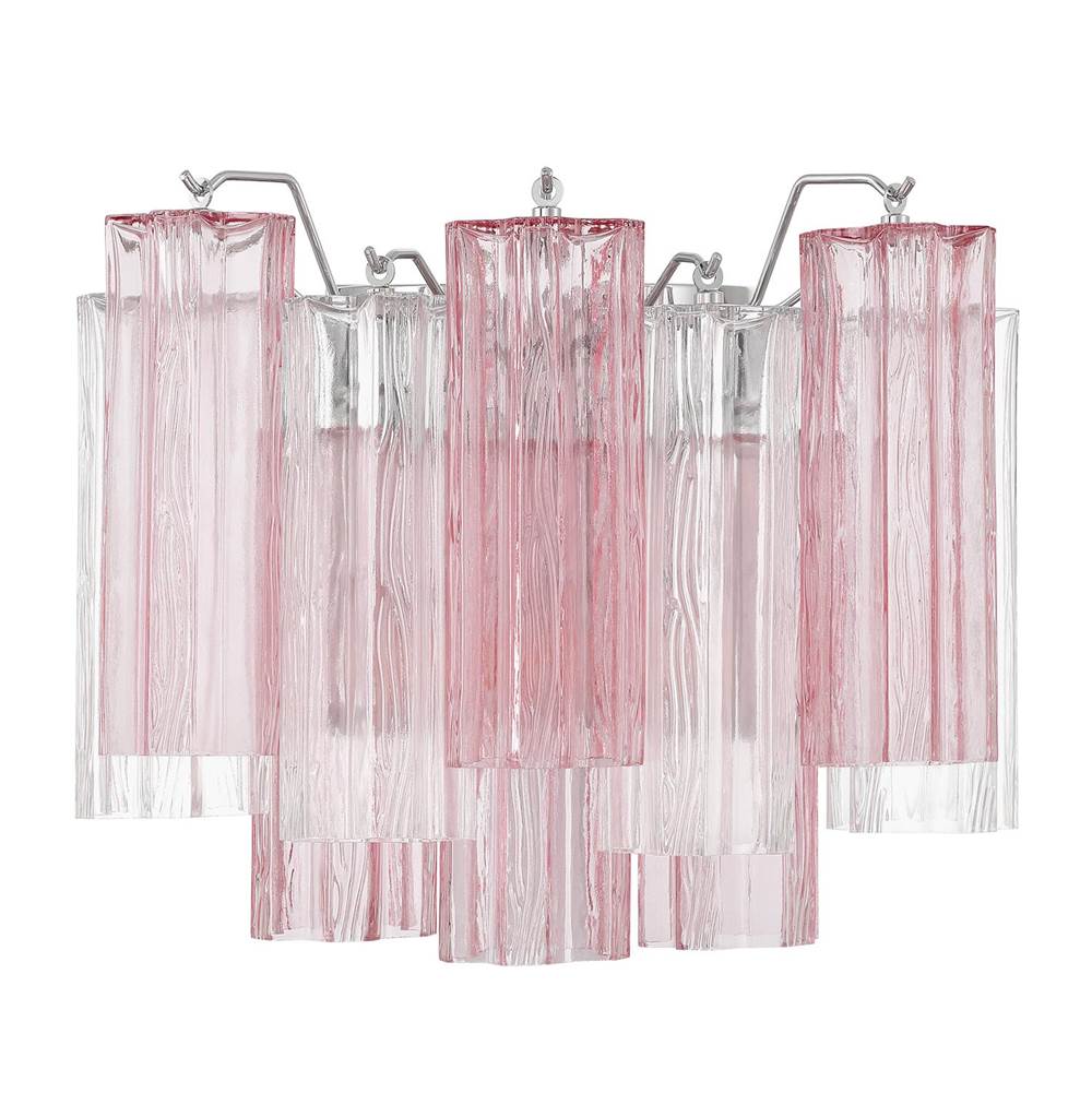 Crystorama Addis 2 Light Aged Brass Sconce