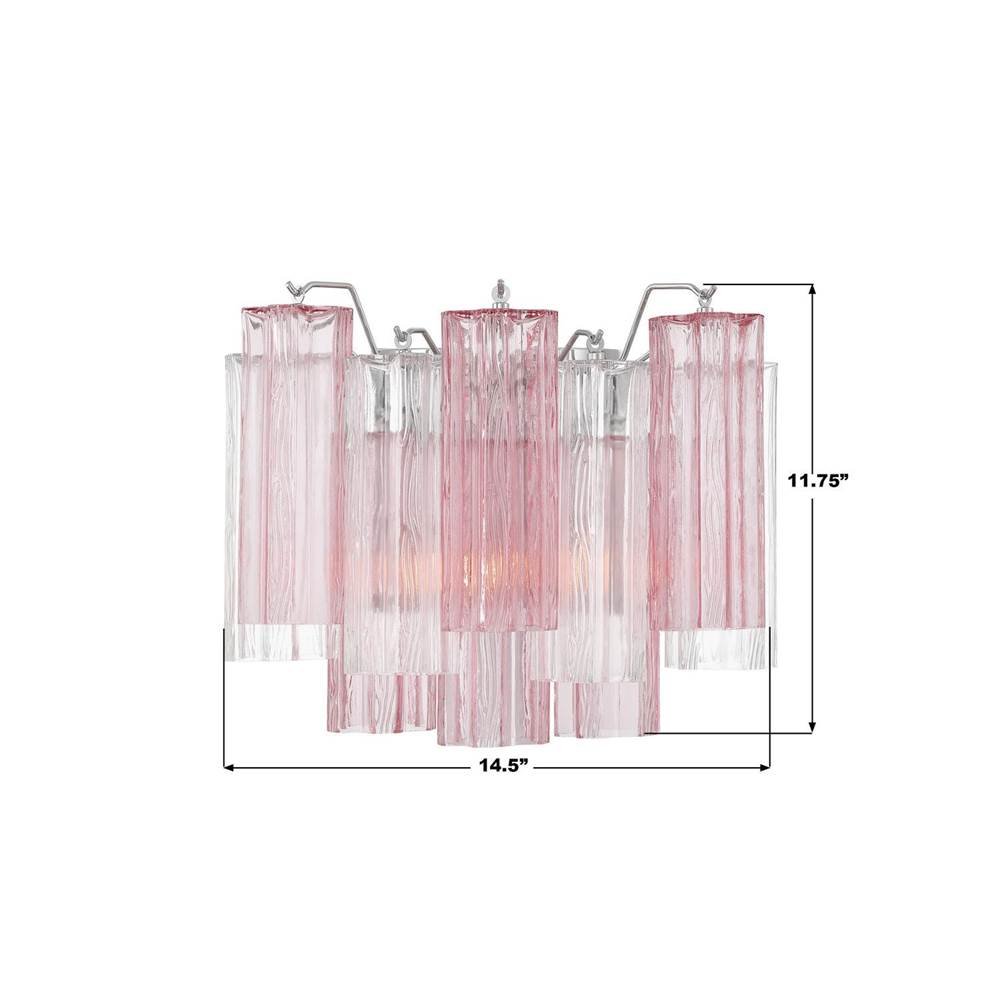 Crystorama ADD-302-CH-SP Polished Chrome Addis 2 Light Polished Chrome Sconce Image 3