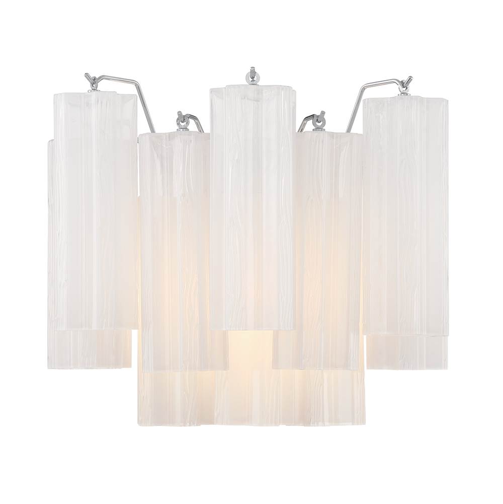 Crystorama Addis 2 Light Aged Brass Wall Mount