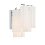 Crystorama ADD-302-CH-WH Polished Chrome Addis 2 Light Polished Chrome Wall Mount Image 2