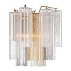 Crystorama ADD-303-AG-AU Aged Brass Addis 2 Light Aged Brass Sconce Image 5