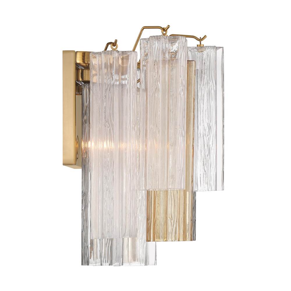 Crystorama ADD-303-AG-AU Aged Brass Addis 2 Light Aged Brass Sconce Image 4