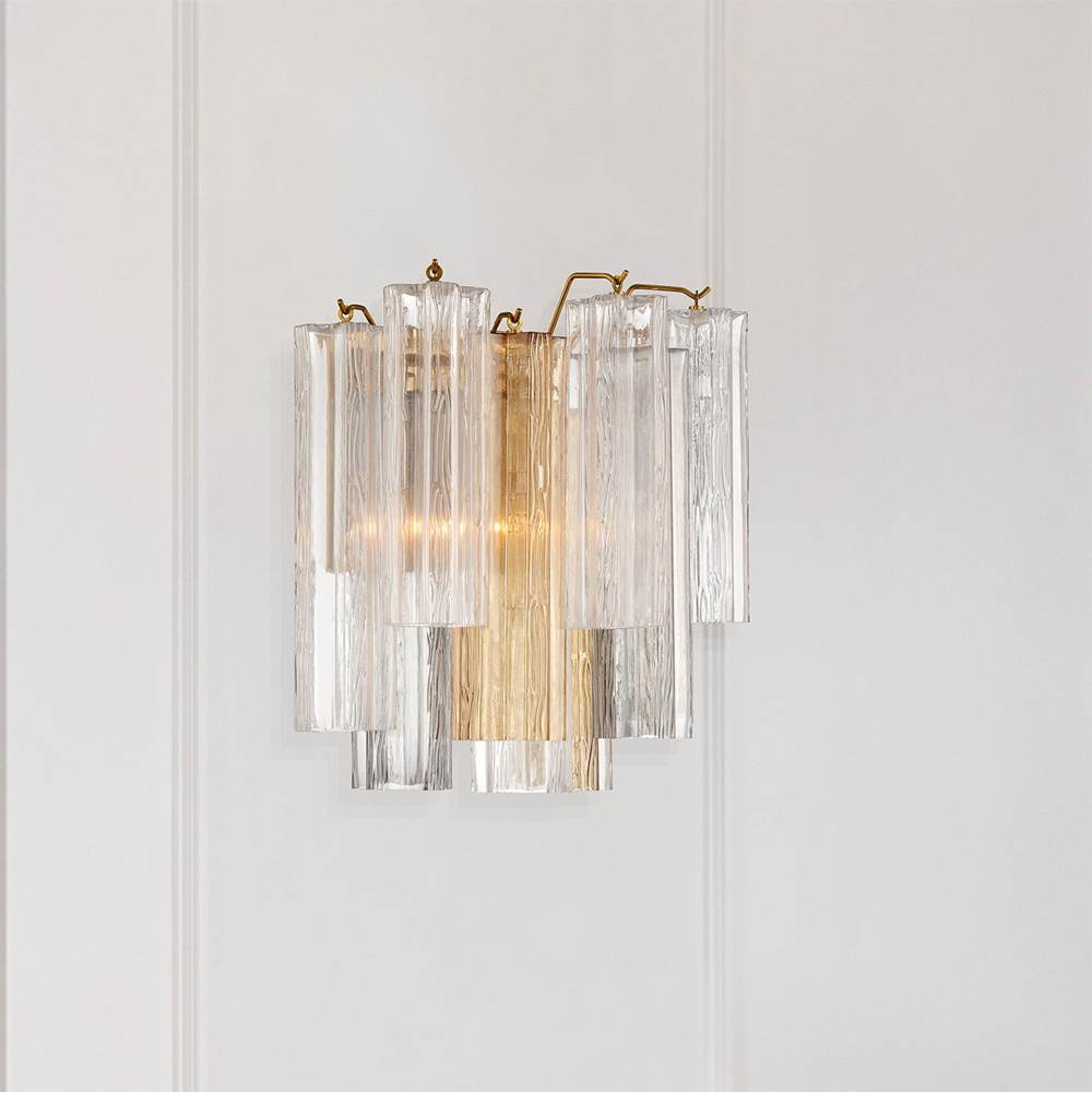 Crystorama ADD-303-AG-AU Aged Brass Addis 2 Light Aged Brass Sconce Image 2