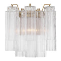 Crystorama ADD-303-AG-CL Aged Brass Addis 2 Light Aged Brass Sconce Image 1