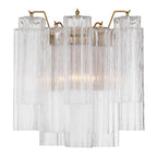 Crystorama ADD-303-AG-CL Aged Brass Addis 2 Light Aged Brass Sconce Image 1