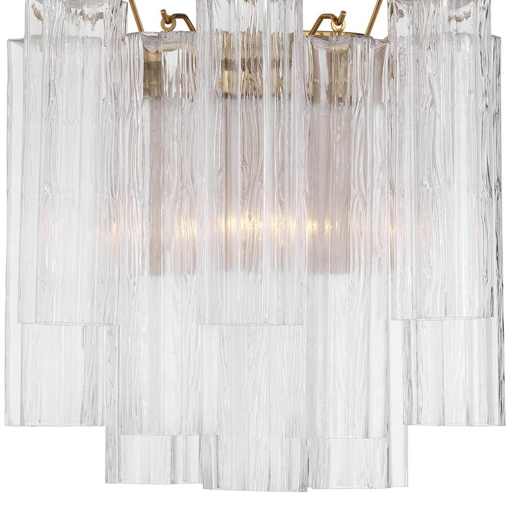 Crystorama ADD-303-AG-CL Aged Brass Addis 2 Light Aged Brass Sconce Image 3