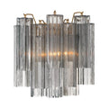 Crystorama ADD-303-AG-SM Aged Brass Addis 2 Light Aged Brass Sconce Image 1