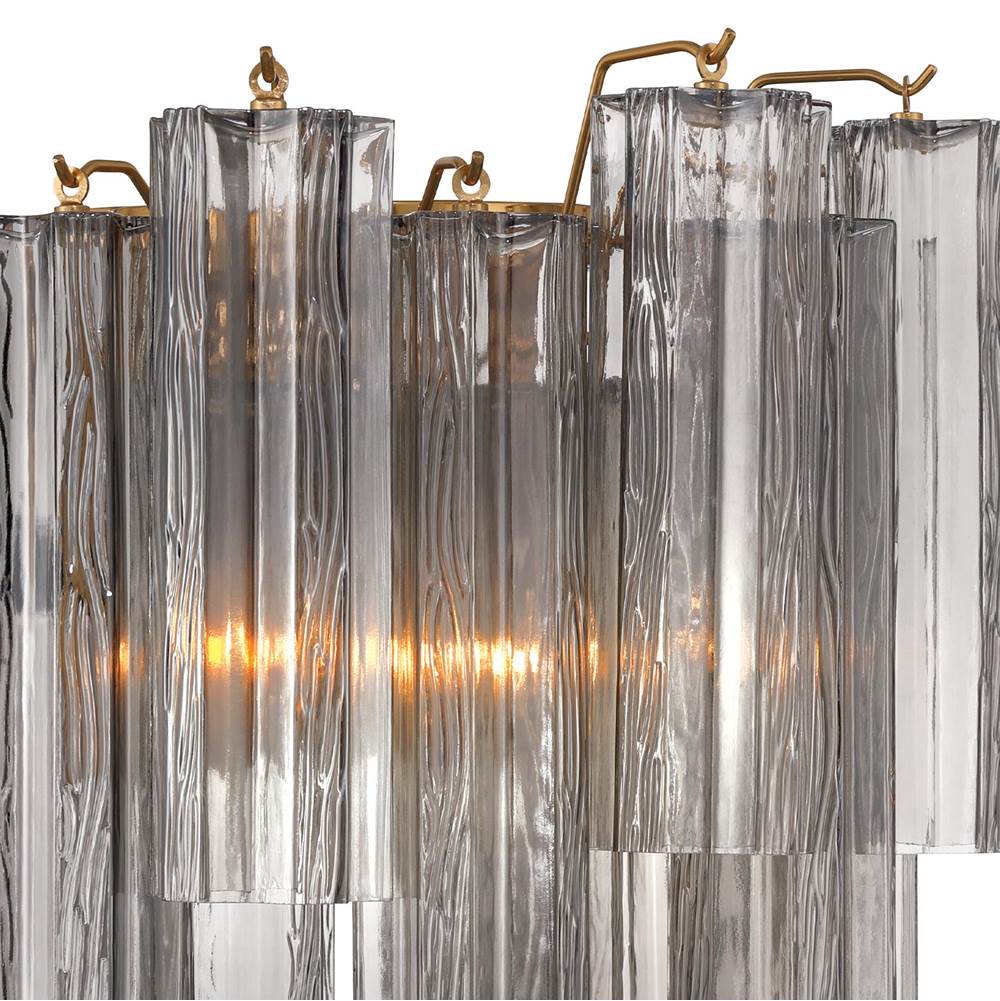 Crystorama ADD-303-AG-SM Aged Brass Addis 2 Light Aged Brass Sconce Image 5