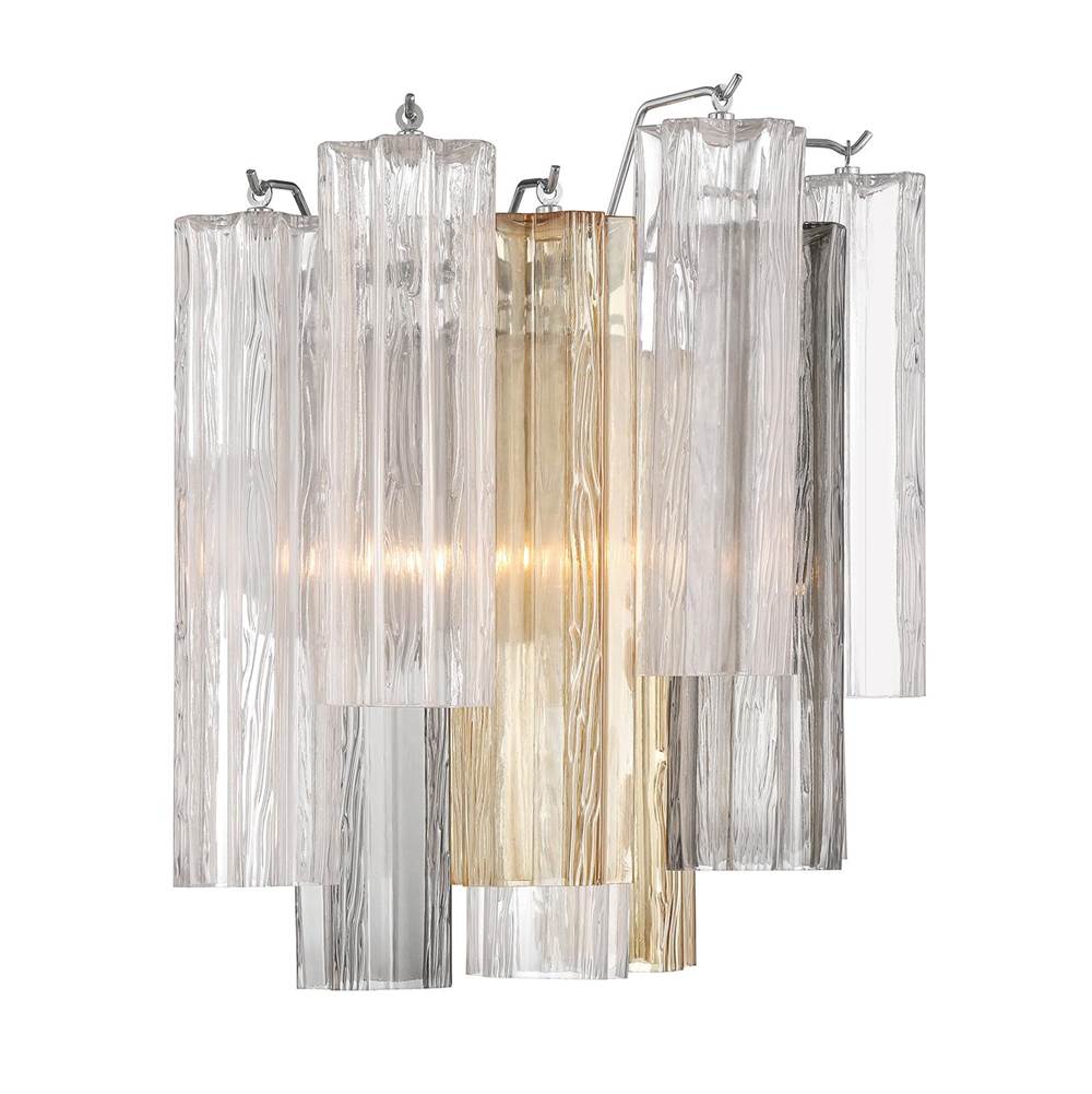 Crystorama ADD-303-CH-AU Polished Chrome Addis 2 Light Polished Chrome Sconce Image 5