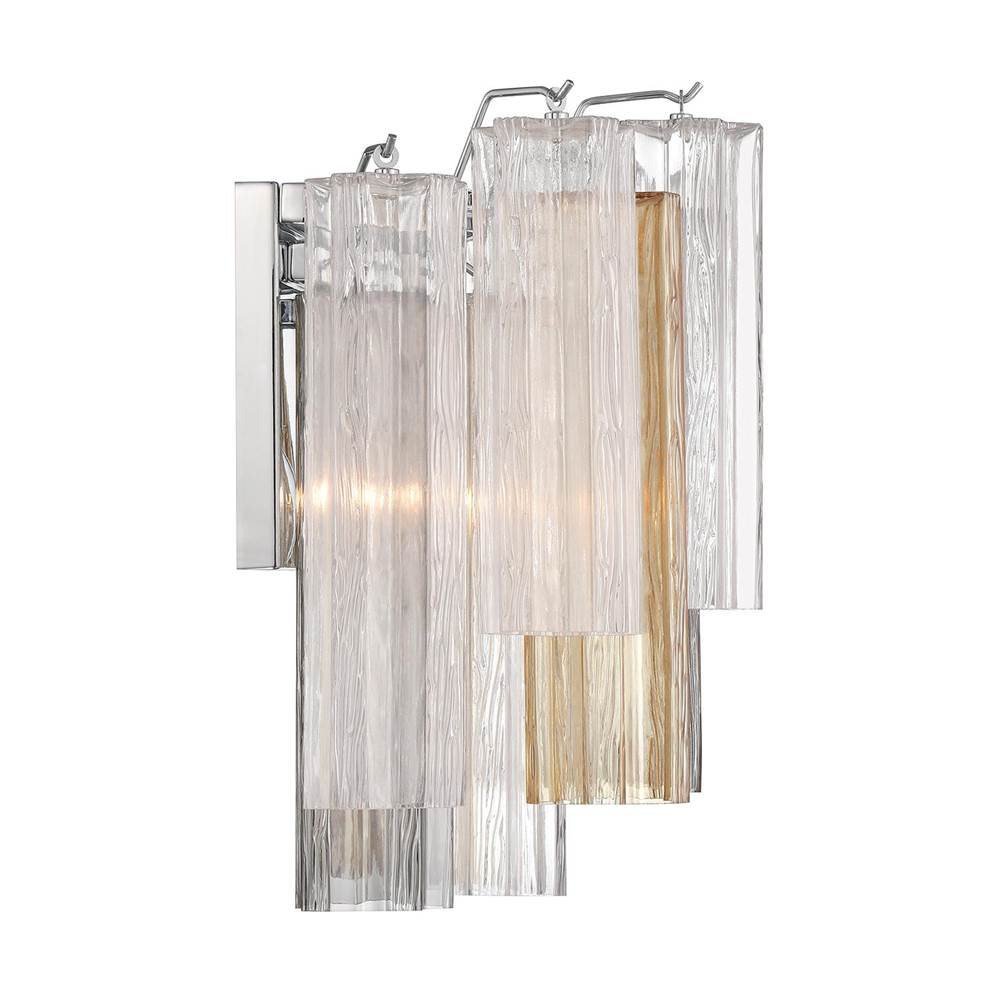 Crystorama ADD-303-CH-AU Polished Chrome Addis 2 Light Polished Chrome Sconce Image 4