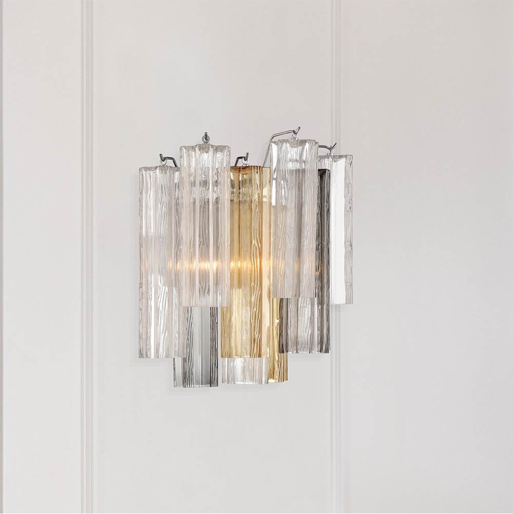 Crystorama ADD-303-CH-AU Polished Chrome Addis 2 Light Polished Chrome Sconce Image 2