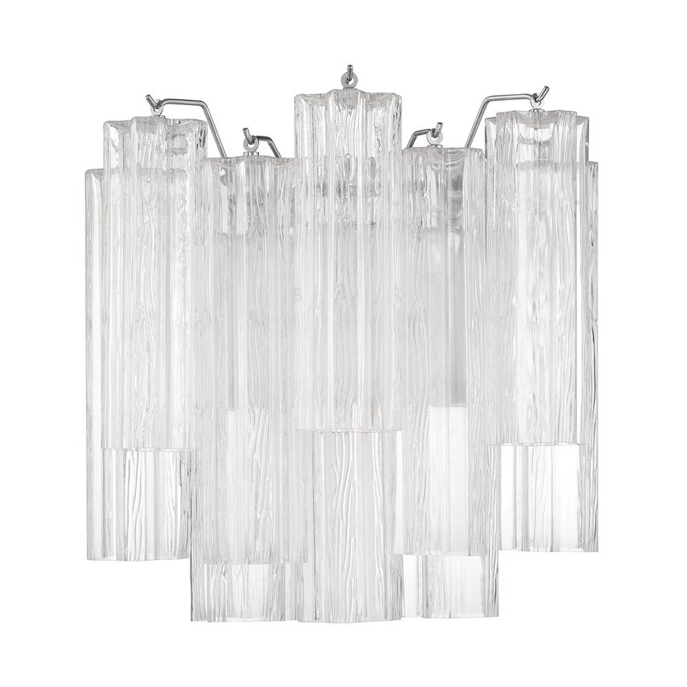 Crystorama Addis 2 Light Aged Brass Sconce