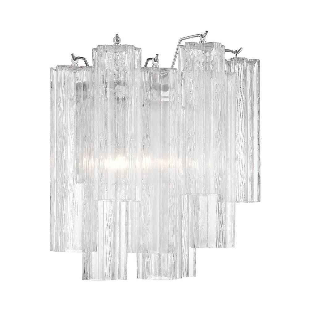 Crystorama ADD-303-CH-CL Polished Chrome Addis 2 Light Polished Chrome Sconce Image 5