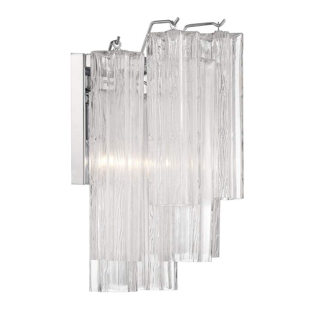 Crystorama ADD-303-CH-CL Polished Chrome Addis 2 Light Polished Chrome Sconce Image 4