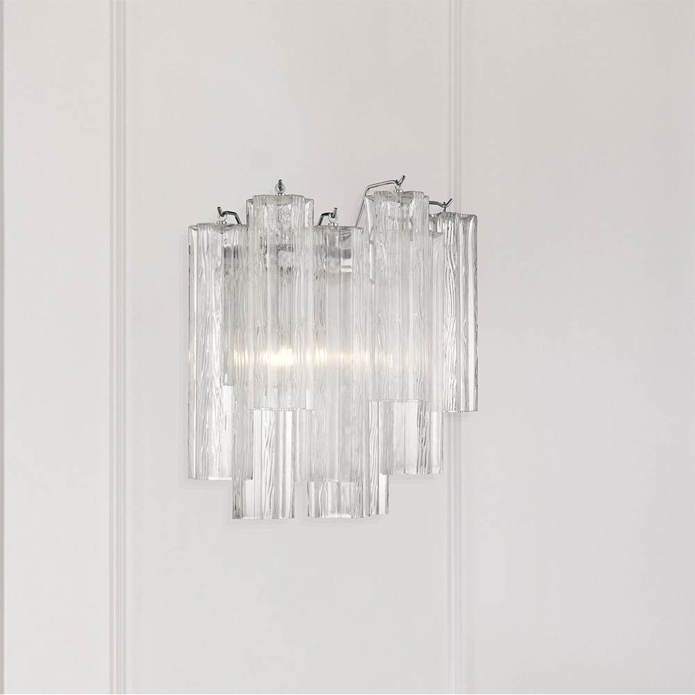 Crystorama ADD-303-CH-CL Polished Chrome Addis 2 Light Polished Chrome Sconce Image 2