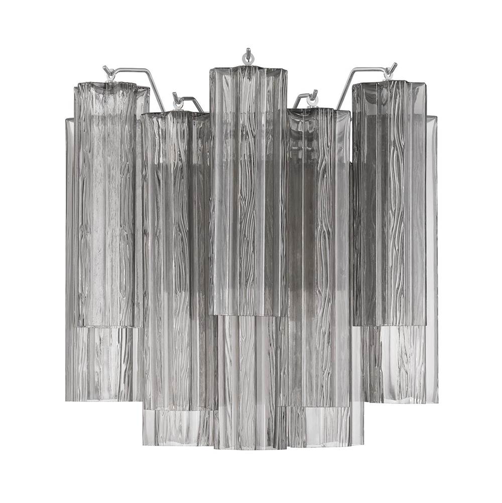 Crystorama Addis 2 Light Aged Brass Sconce
