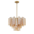Crystorama ADD-306-AG-AM Aged Brass Addis 6 Light Aged Brass Chandelier Image 1