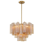 Crystorama Addis 6 Light Aged Brass Chandelier