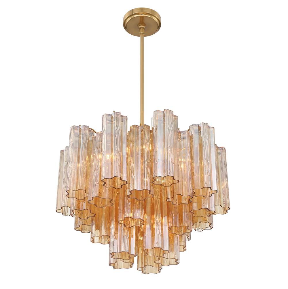 Crystorama ADD-306-AG-AM Aged Brass Addis 6 Light Aged Brass Chandelier Image 4